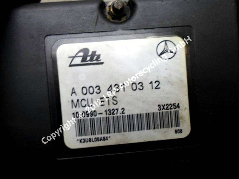 Hydroaggregat Abs 0034310312 Mercedes-Benz C180-C43 Amg Lim/T-L Kombi C240 (202.086) BJ: 1999
